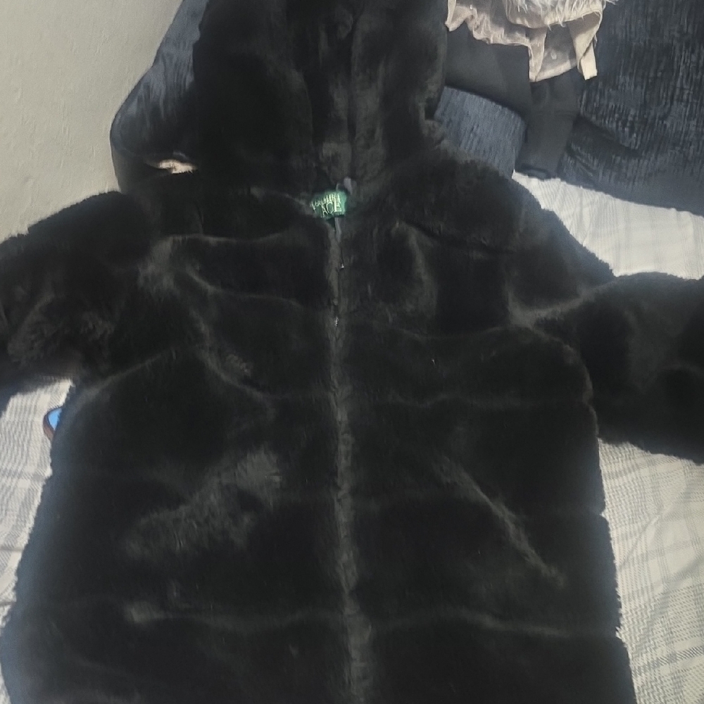 The Children's Place Black Puffer Jacket with Hood